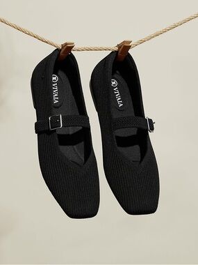 VIVAIA Women's Margot Mary Jane Square-Toe Ballet Flats size 40